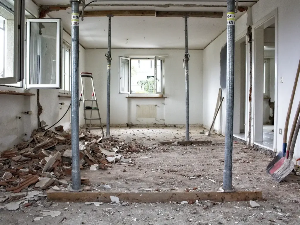 Pièce en cours de rénovation (illustration)
