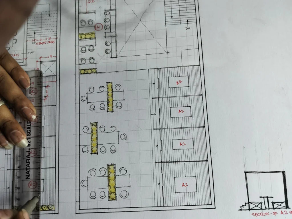 Croquis de plan à la main (illustration)